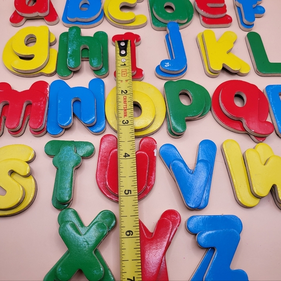 Melissa & Doug Magnetic Wooden Alphabet Set Letters Magnets - Picture 2 of 4